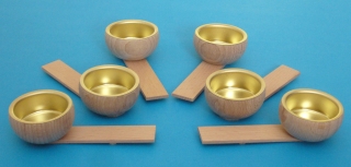 6 Teelichthalter tief f�r Pyramide