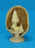 Miniatur in Walnuss, Reh