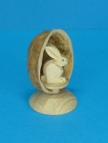 Miniatur in Walnuss, Hase